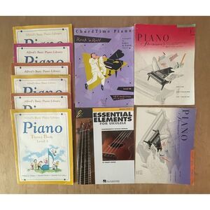 Lot of 10 Piano Lesson Books Lot Alfred Faber Ukulele ChordTime Music READ